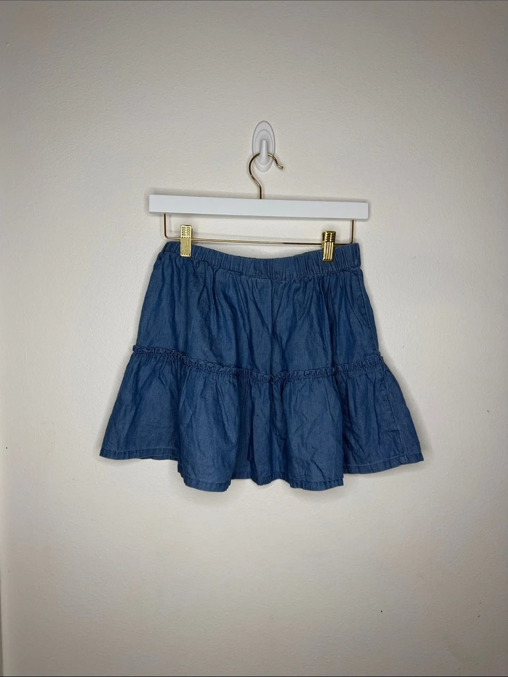 Gap Kids Blue Tiered Denim Skirt